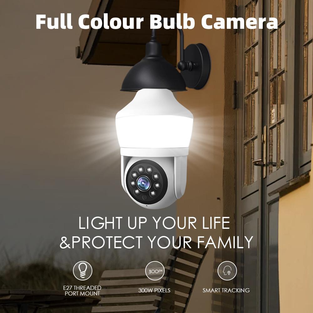 3-мегапиксельная беспроводная WiFi-лампа-лампа odlight 800 люмен светодиодный садовый настенный светильник цветная ночная охрана видеонаблюдение