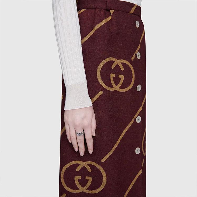 GUCCI Double G 925 Sterling Silver Rings Unisex (Unisex) Rings