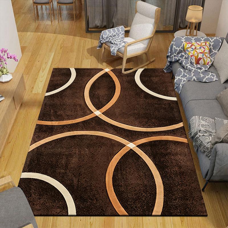 1Pc Abstract Circle Rug Rug, Office Carpet Indoor Outdoor Doormat, Non-Slip Soft, Living Room, Christmas Halloween Gift. M92821