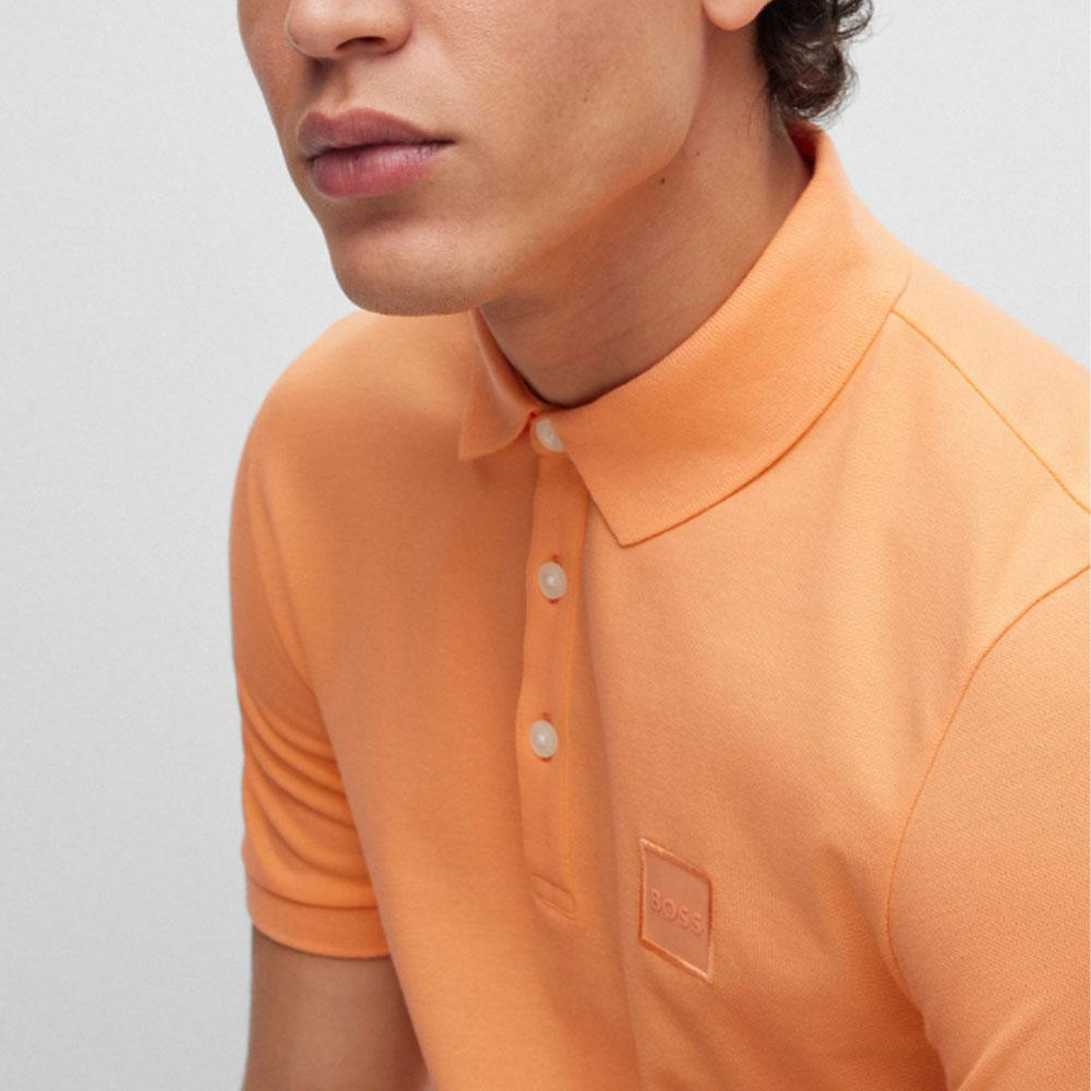 HUGO BOSS Polo Shirts Men's Orange Polo Collar Moderate Other 50472668-833