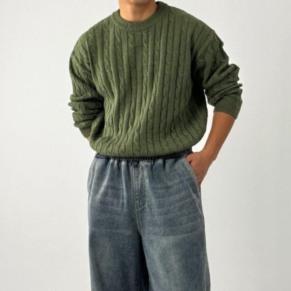 Onl Hand Warmer Mens Cable Knit 1+1