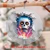 Lightning Skull Wind Chime Metal Hanging Spinner for Outdoor Garden Halloween Decor Horror Gift for Men Women Indoor Outdoor Art