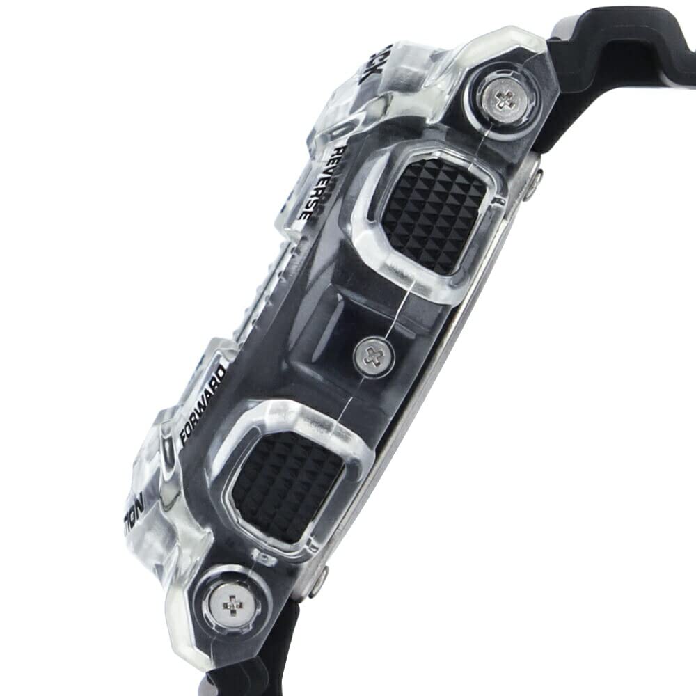 Casio G-Shock GA-100SKC-1A Аналогово-цифровые часы, Скелетный камуфляж, Ударопрочные, Водонепроницаемость 200 м, Мировое время, Черный серебристый, Мужские