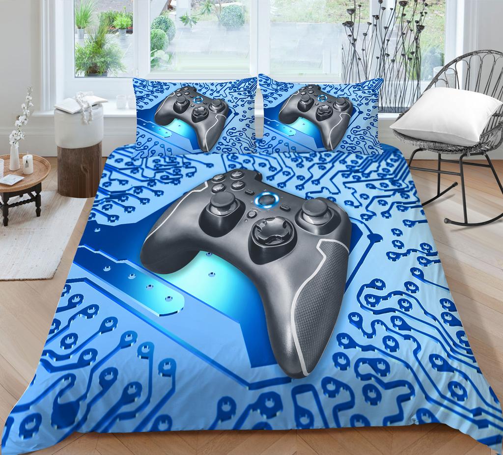 Комплект постельного белья для дома с игровой мышью, пододеяльник и наволочка, домашнее постельное белье для спальни, полноразмерный моющийся удобный пододеяльник, наволочка