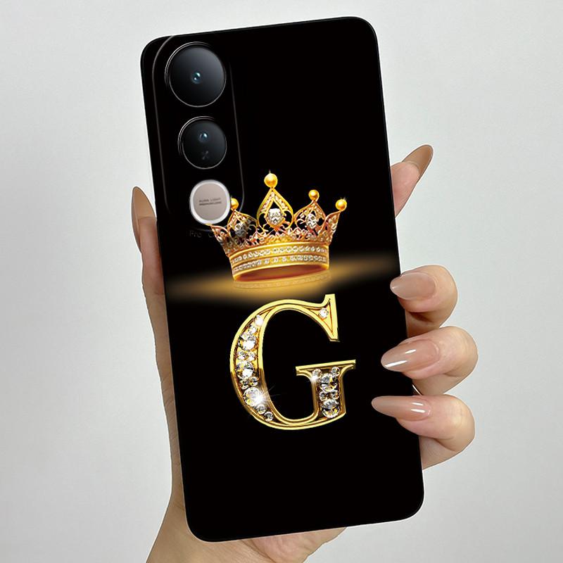 Для Vivo V50 Lite 5G Чехол Роскошные Буквы Пара Силиконовые Мягкие Чехлы Для Телефона Для Vivo V50 V50Lite 5G Защита Камеры Задняя Крышка