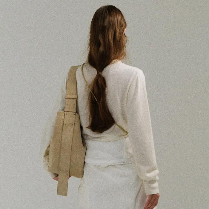 [2nd Restock] Bolt Suede Bag (Beige) _ from Italy