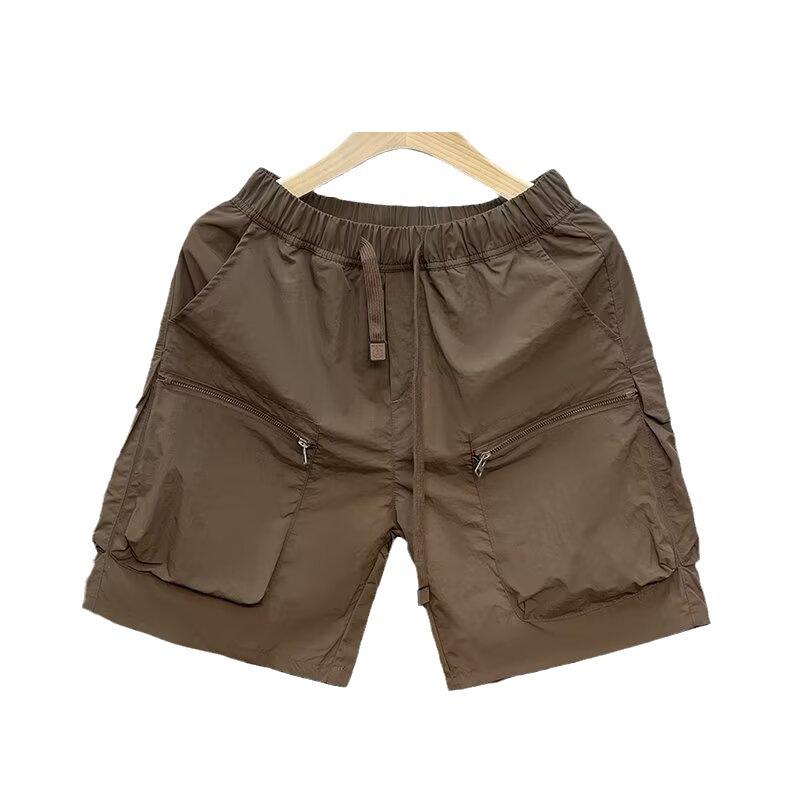 2024 Трендовые унисекс свободные шорты с карманами на молнии - Японский стиль