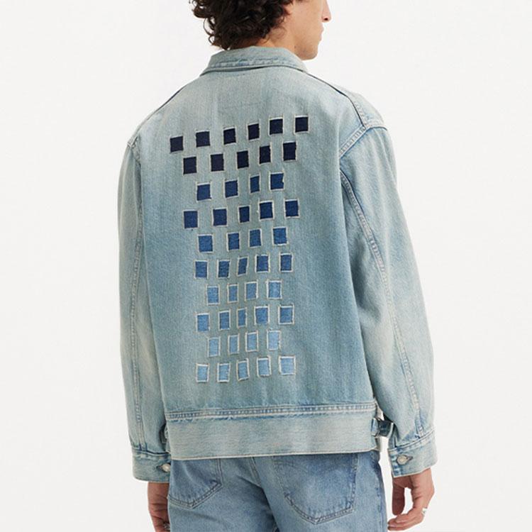 Levis Удобная джинсовая куртка с длинным рукавом в стиле колор-блок Мужские куртки Синий A7150-0003