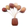 Wooden Balloon Ornament Farmhouse Rustic Mini Balloon Figurine Statue Home Office Living Room Car Dashboard Decoration Ornament