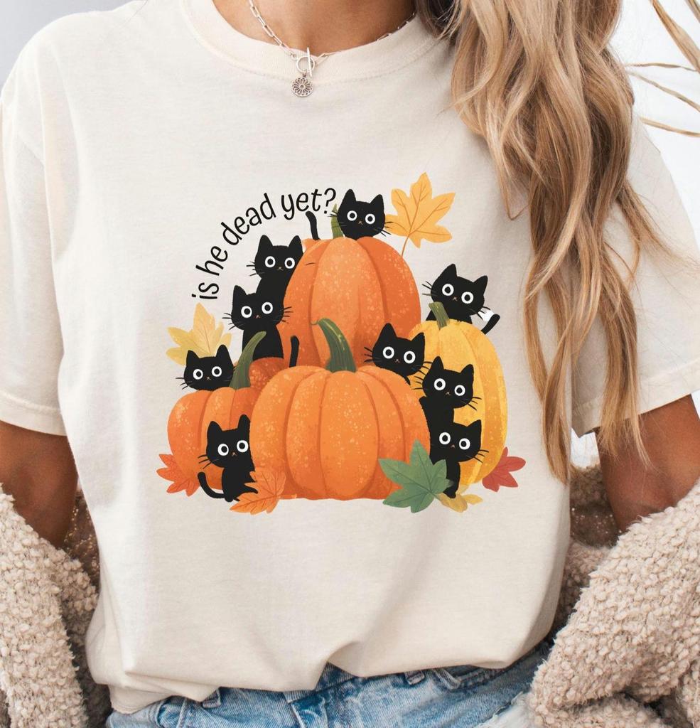 Anti Trump Shirt, Fall Cat Lady Pumpkin Comfort Colors Tshirt, Feminist Halloween Tee
