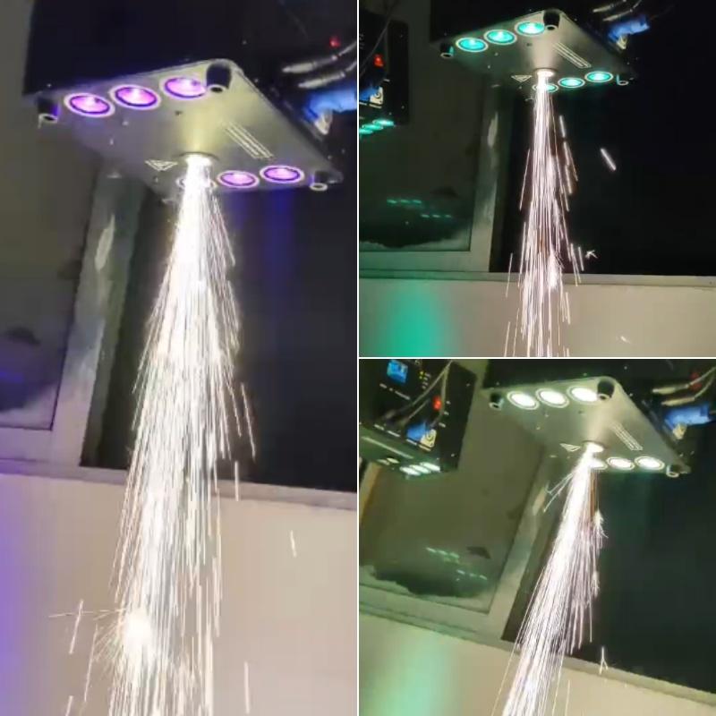 600 Вт Машина искр Сценический фейерверк Перевернутый тип со светодиодной подсветкой DMX512 для свадебной вечеринки бара спецэффект