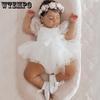 0-24M Princess Baby Girl Romper Newborn Infant Toddler Tulle Jumpsuit +Headband Princess Birthday Puff Sleeve Outfits