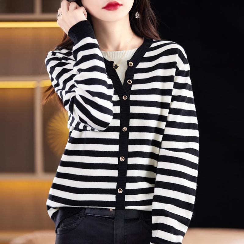 YYFS Женские модные повседневные осенне-зимние свободные свитера с длинным рукавом и v-образным вырезом