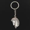 Fashion 30mm Key Ring Metal Key Chain Keychain Jewelry Antique Silver Color Plated Horse 36x26mm