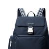 MICHAEL KORS Khai Logo Silver Hardware Nylon Backpack Large Unisex Couple Navy Blue
