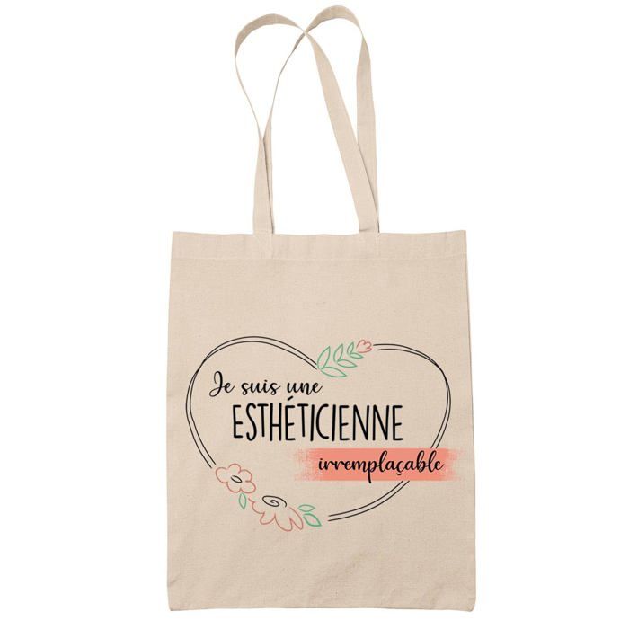 Tote bag - PLANETEE - Tote bag Esthéticienne - Coton - Imprimé en France - Grande contenance