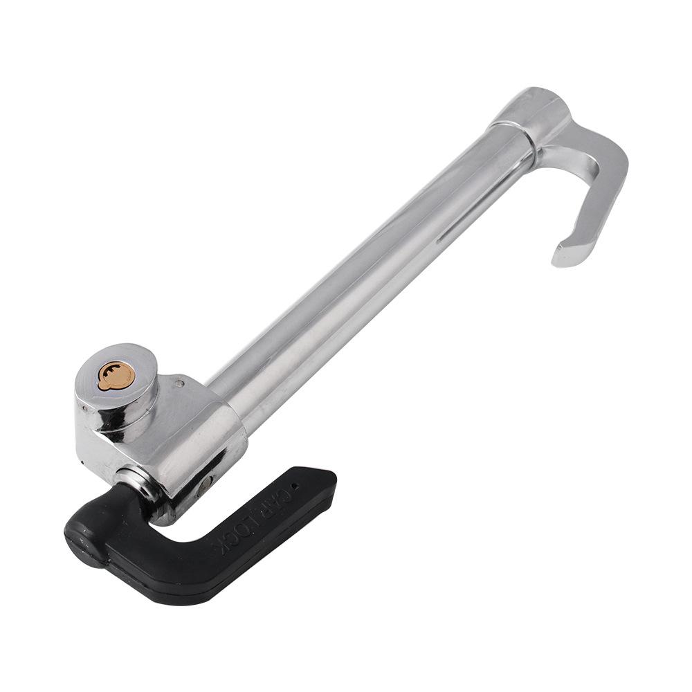 Автомобильный противоугонный замок на руль, тормозной замок с выдвижным двойным крючком, автомобильный замок на педаль сцепления для автомобиля, грузовика, внедорожника, фургона, безопасности