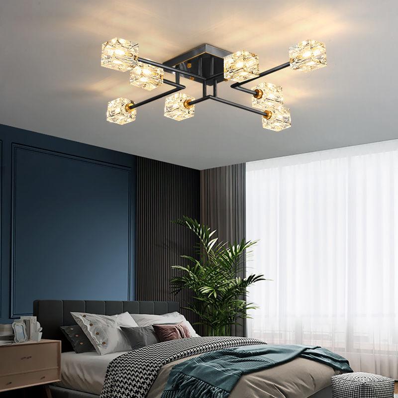 Все медные потолочные светильники для зала, роскошные хрустальные лампы для гостиной, спальни