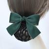 For Female Nurse Headwear Hotel Ponytail Clip Korean Bun Snood Bow Spring Clip Hairgrips Cover Net