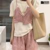 Корейский дизайнерский пэчворк, имитация двойки: Комплект из топа с коротким рукавом и широких шорт для женщин - Летняя коллекция 2026