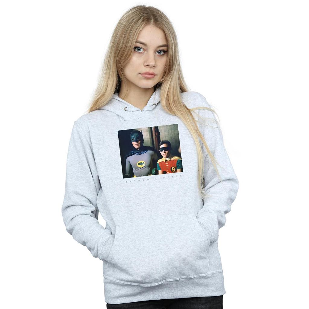 DC Comics Womens/Ladies Batman TV Series Dynamic Duo Photograph Hoodie