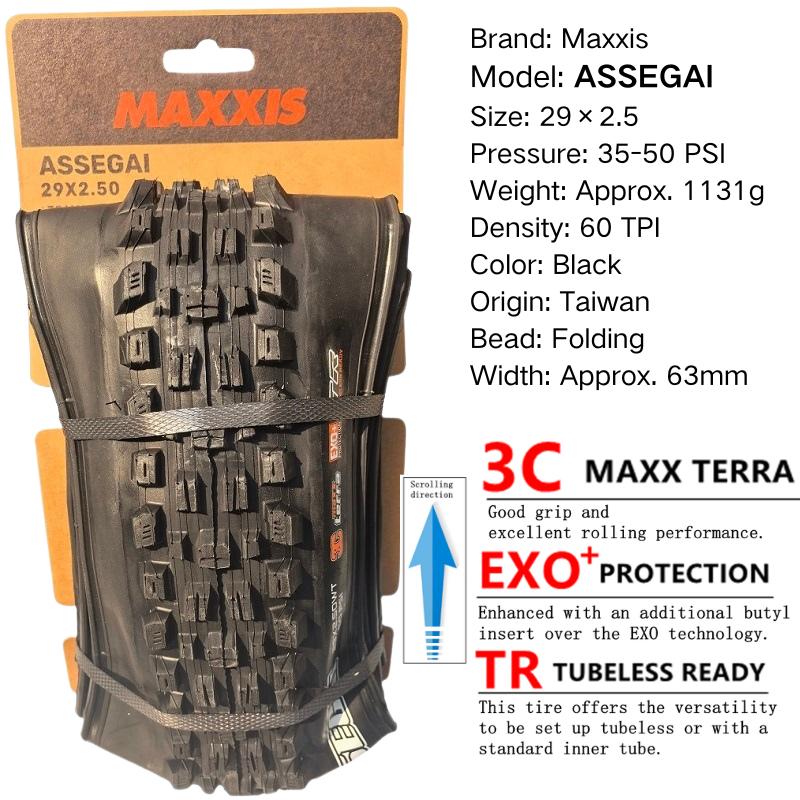 Maxxis ASSEGAI 27.5 29X2.5 дюйма Даунхилл Складной Вакуумный Устойчивый к Проколам Это Самая Прочная Шина Maxxis для Быстрой Смены