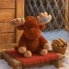 Cute Brown Elk Plush Toy Soft Animal Doll  Home Decoration Christmas Gift Children's Birthday Gift Companion Gift for Kids