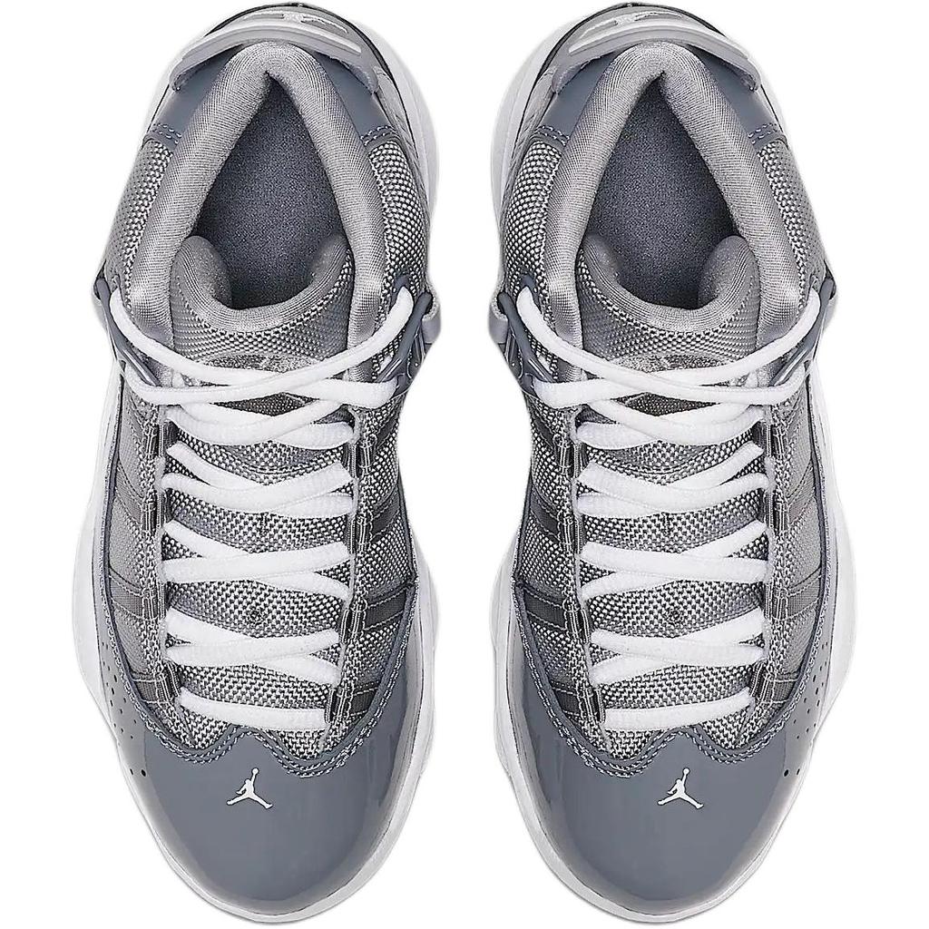 Jordan Детские баскетбольные кроссовки Air Jordan 6 Rings, мягкие и удобные, нескользящие, износостойкие, высокие, 323432-015