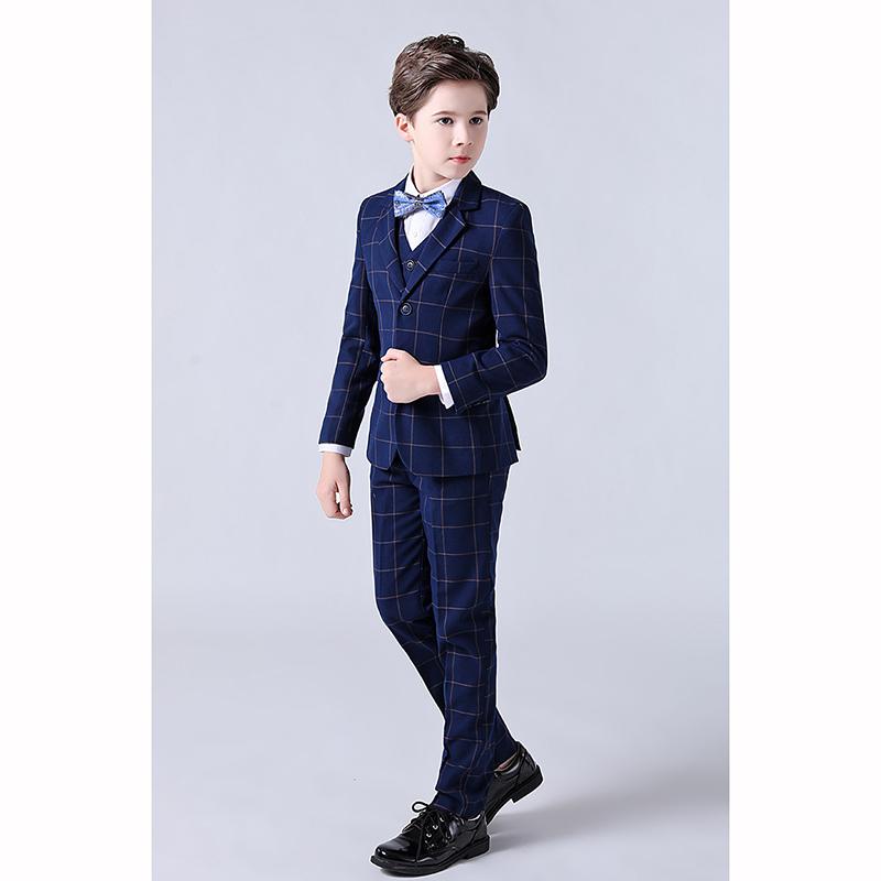 Boys Suit Wedding Teenager Kids Children Photograph Blazer Evening Party Performance Costume
