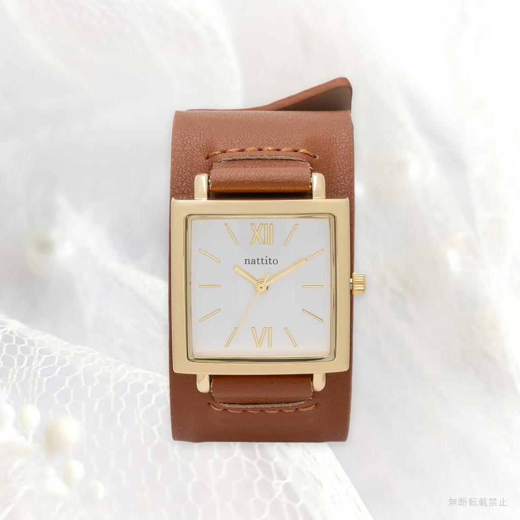 Часы аналоговый кожаный ремешок браслет Krunt коричневый [Fieldwork] женские ST294-3