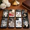 Забавный Милый Кот Чехол Для Телефона Для iPhone 14,16,15,13,17,12,Plus,Pro,Max Магнитный Для Magsafe Матовый Чехол