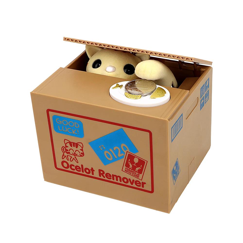 Пластиковая Электронная Копилка для Денег Автоматическая Копилка-Панда Кошка Креативная Копилка Милая Игрушка Для Детей Подарок