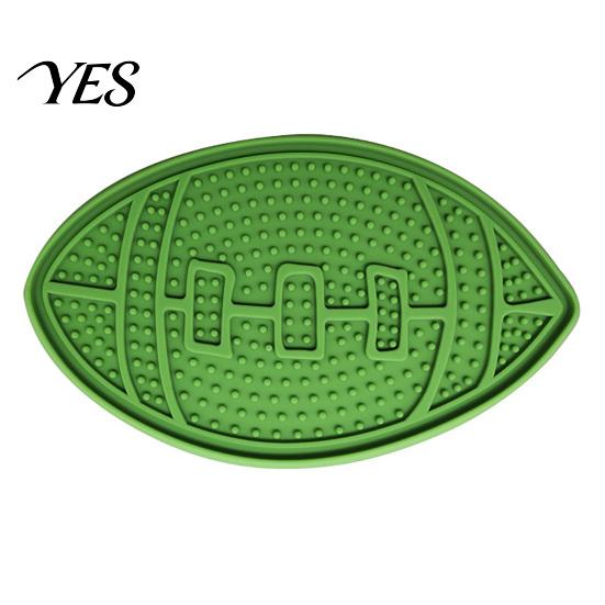Anti-choke Dog Feeder Pet Lick Mat, Suction Cup Slow Prevents Choking, Rugby Oral Gum Safe Ball Shaped Silicone Licking Mat for Indoor Cats And Dogs