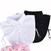 Ladies Women Adult Detachable Lapel Shirt Fake Collar Black/White Fashion Solid Color False Blouse Neckwear Clothing Accessories