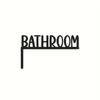 Elegant Metal Bathroom Door Sign, Wall-Mounted Iron Art Decorative Plaque with Floral Design, Suitable for Home Interior Decoration, Bathroom Decor