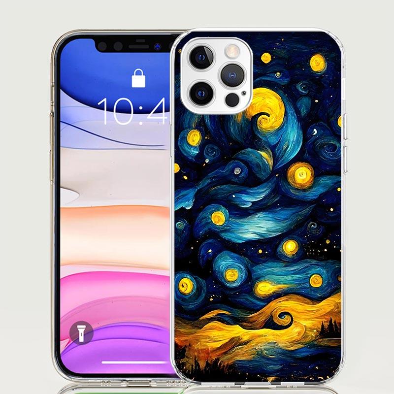 Чехол для телефона «Звездная ночь» Ван Гога для iPhone 17 Air 16 15 Plus 11 14 Pro Max 13 Mini 12 7 8 + SE Узорный художественный персонализированный чехол