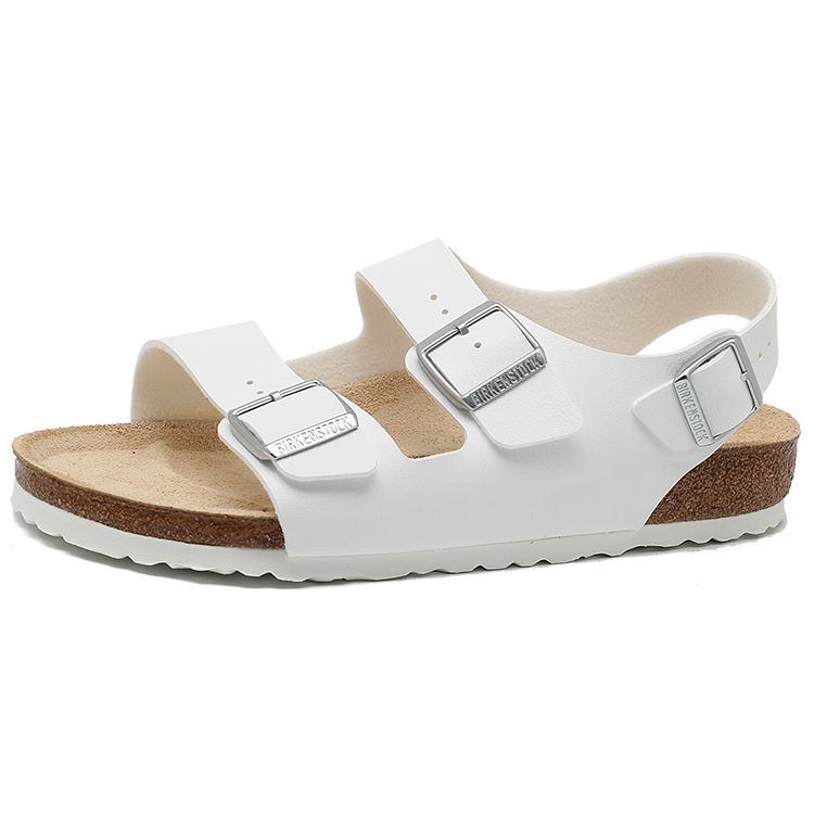 Birkenstock Минималистичные Повседневные Сандалии на Двойной Пряжке Унисекс Сандалии Белый 0034731