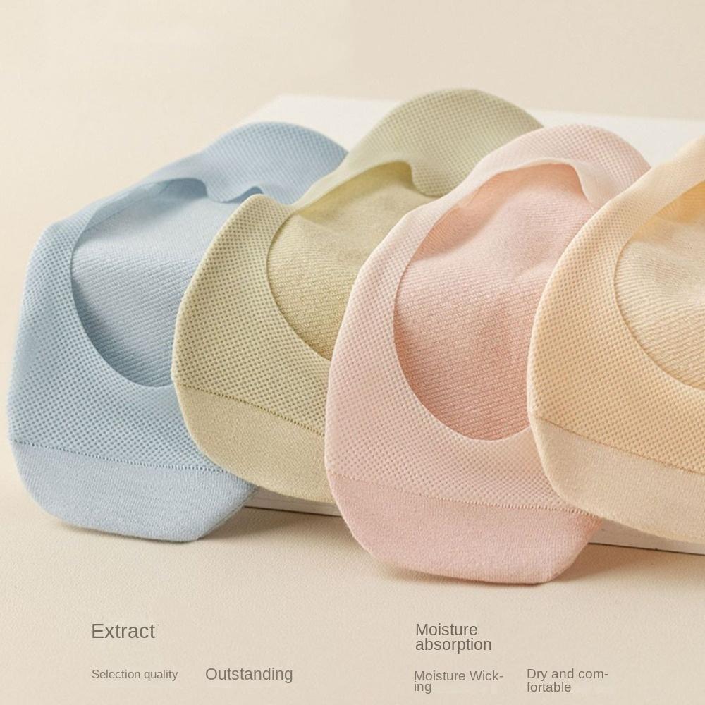 4 пары хлопковых невидимых носков-таби с низким вырезом и нескользящими носками, комплект женских носков-лодочек на лето и весну