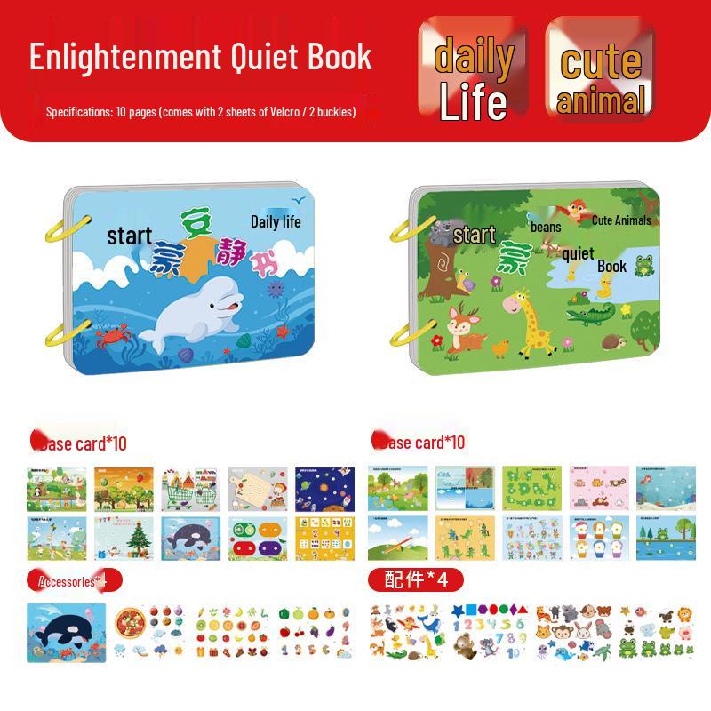 Книга-наклейка для раннего развития: Распознавание букв для детей 3-6 лет - Интерактивная развивающая игрушка