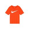 Swoosh Large Logo Print Knit Crew Neck Short Sleeve T-Shirt Men Tops Orange-Red DB5858-891