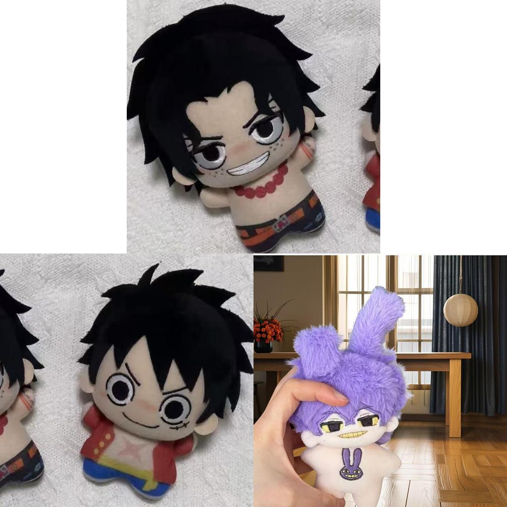 Плюшевая кукла Луффи и Эйс из One Piece, 10 см, с милым подвесным брелоком для детей