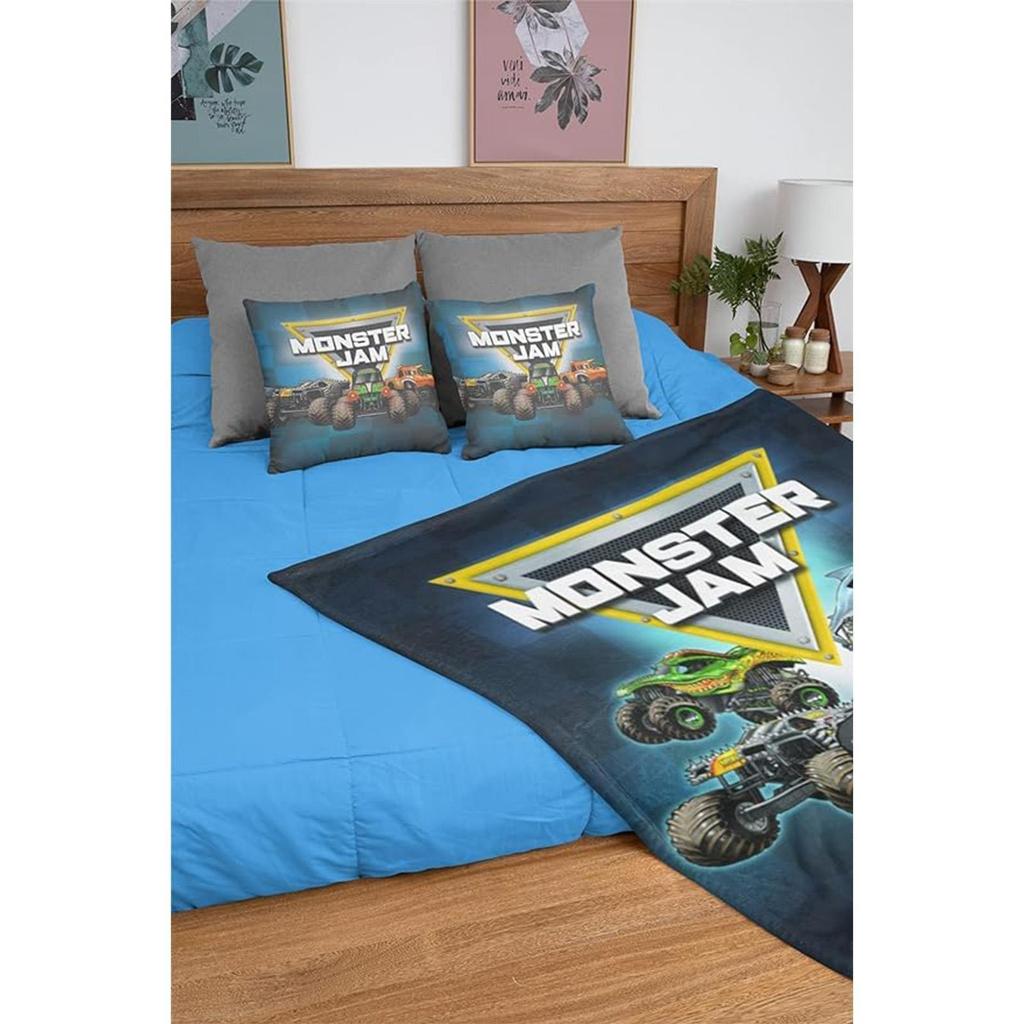 Флисовое одеяло Monster Jam