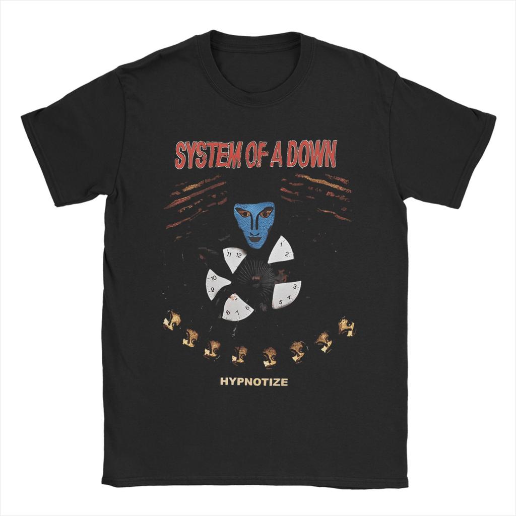 Футболки System Of A Down для мужчин 100% хлопок Креативные футболки с круглым вырезом Короткий рукав Одежда Идея для подарка