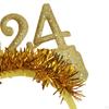 Повязка на голову Happy Year, блестящая гирлянда, обруч для волос, тиара, женский аксессуар для рождественской вечеринки