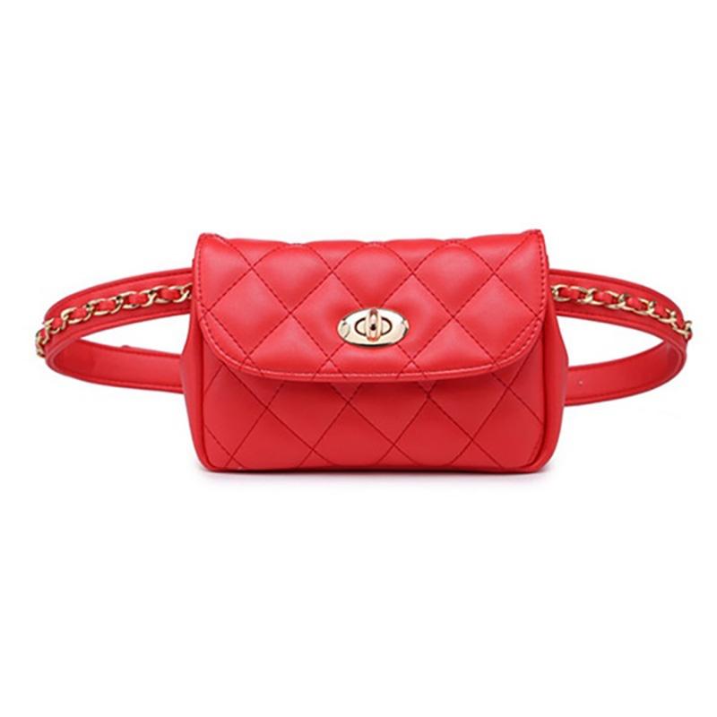 Элегантная женская классическая поясная сумка-бананка на цепочке, поясная сумка для бедра из мягкой искусственной кожи