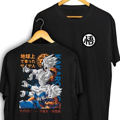 Сайян Сон Гоку Dragon Ball Аниме Мужская Женская Летняя Футболка Харадзюку Ретро Короткий Рукав Свободный Оверсайз Повседневный Комфорт Y2k Топ