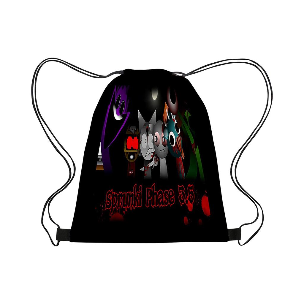 Box Sprunki Drawstring Bag Портативный Большой Вместительный Рюкзак Drawstring Водонепроницаемый