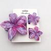 3PCS Hawaiian Gradient Flower Hair Claw Clip For Women Girl Fashion Plastic Non Slip Hold Hairpin Barrette Hair Accessories