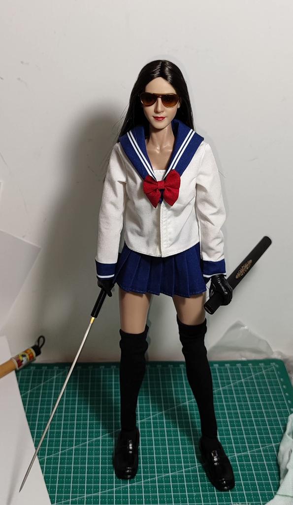 Toys Hobbies Figure with TBLeague Body GS Pure Style High School Girl White Dark Blue JK Sailor Uniform Short Mini Skirt Version Shoes and Socks Not &