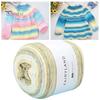 1 Roll Woolen Yarn Gradient Color DIY Flexible Rainbow Wovening Woolen Yarn Household Knitting Tool for Women